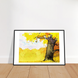 Calvin and Hobbes Resting on a Tree Poster