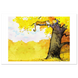Calvin and Hobbes Resting on a Tree Poster