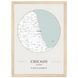 Chicago, Illinois Minimalist Map Poster