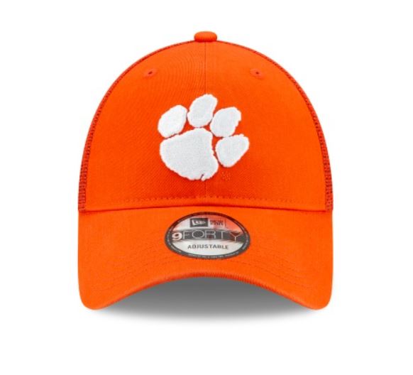 Clemson Tiger 9Forty Adjustable Orange Trucker Hat