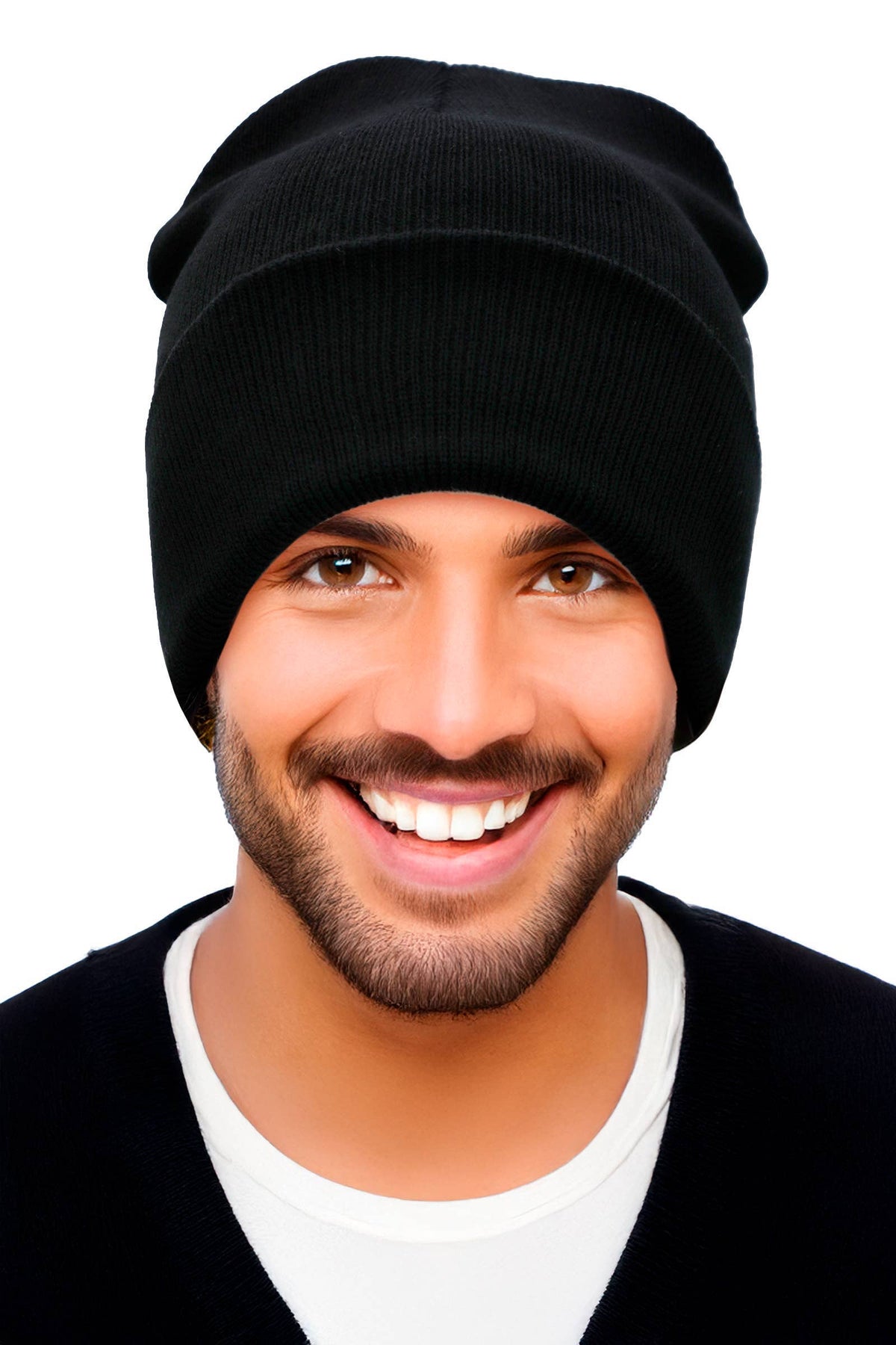 Adults Classic Solid Acrylic Cuffed Beanie