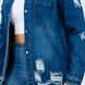 American Bazi Distressed Button Up Long Sleeve Denim Jacket