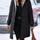 Plus Size Zip Up Hooded Winter Coat