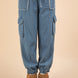 VERY J Washed Drawstring Jogger Cargo Jeans