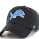 Detroit Lions - Black Clean Up Hat, '47 Brand