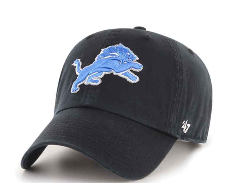 Detroit Lions - Black Clean Up Hat, '47 Brand