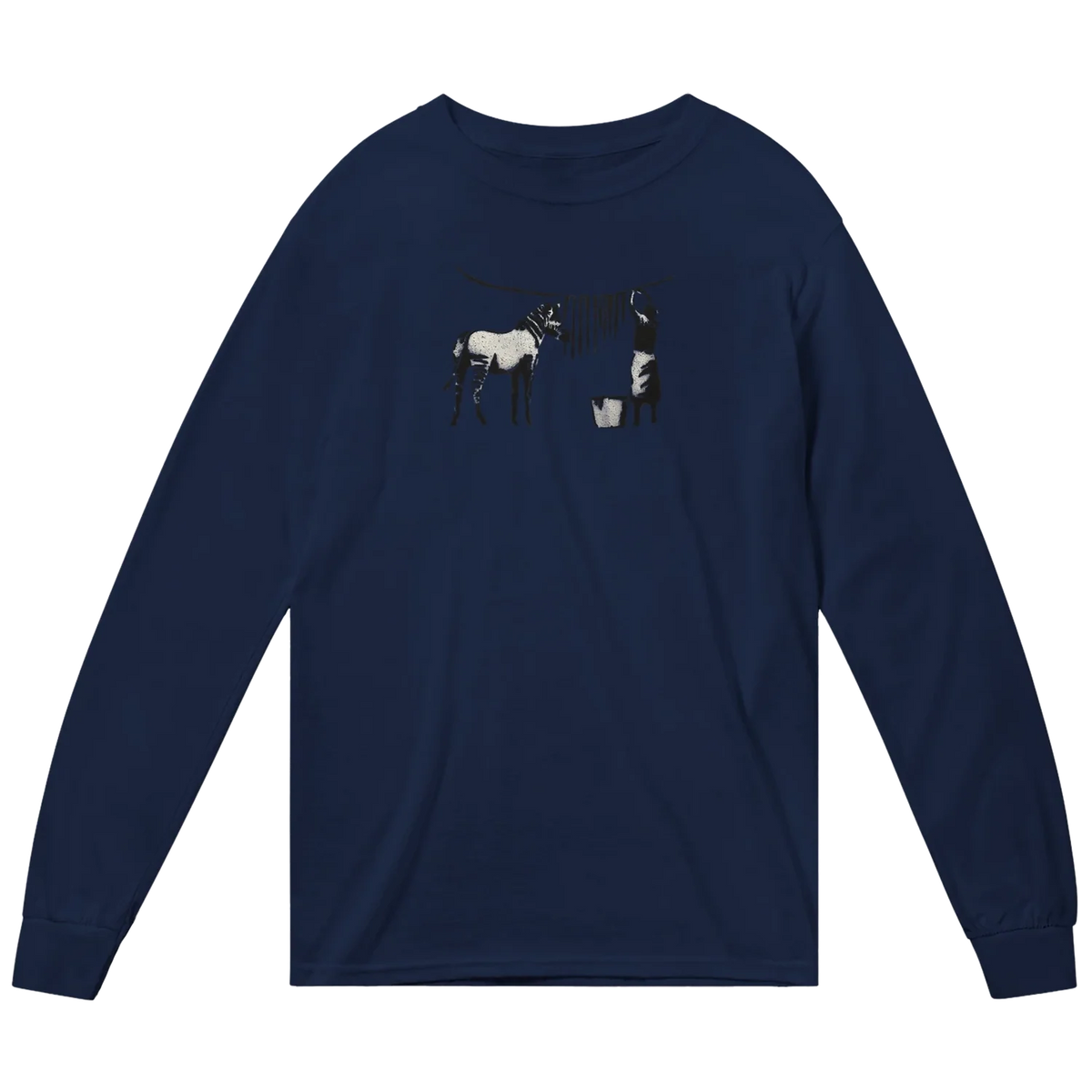 Banksy Zebra Stripes Artwork Long Sleeve Shirt