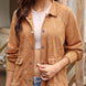 Snap Down Flap Pocket Long Sleeve Shacket