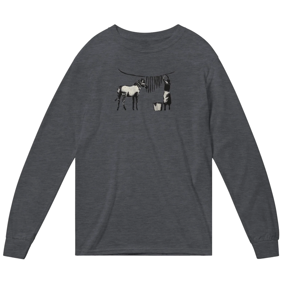 Banksy Zebra Stripes Artwork Long Sleeve Shirt