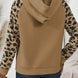 Leopard Half Button Long Sleeve Hoodie
