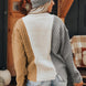 Color Block Textured Drop Shoulder Sweater