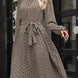 Perfee Printed Mock Neck Flounce Sleeve Dress
