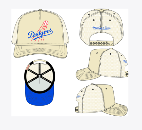 Los Angeles Dodgers - MLB Off White Evergreen TruckerPro Snapback Hat