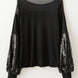 Sequin Boat Neck Long Sleeve Blouse