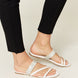 WILD DIVA Rhinestone Strappy Flat Sandals