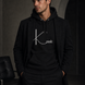 Kimante Signature White Unisex eco raglan hoodie