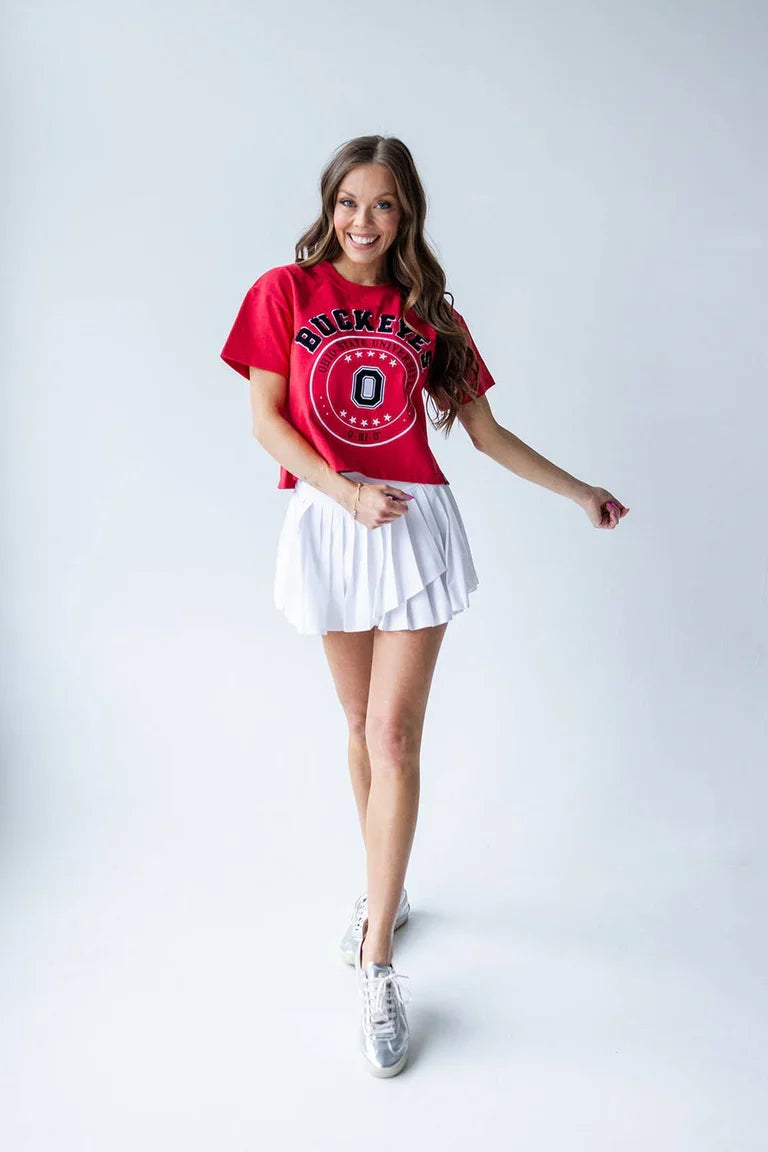 Ohio State Buckeyes - Sayler Star Heavyweight Crop Tee T-Shirt