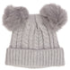 Toddlers Cable Knitted Double Pom Pom Beanie