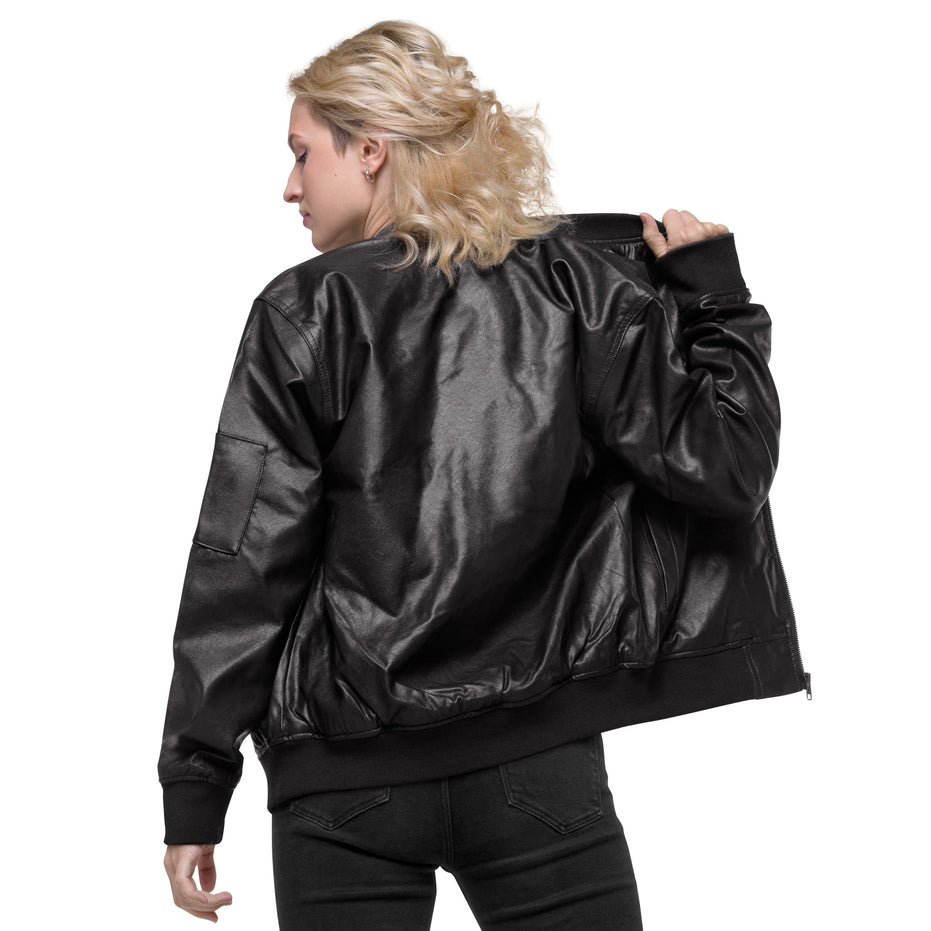 Kimante Leather Bomber Jacket
