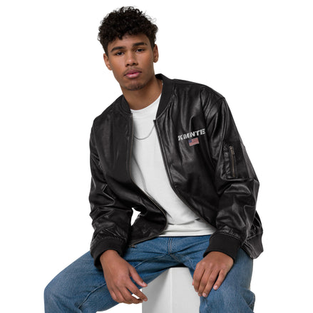 Kimante Leather Bomber Jacket