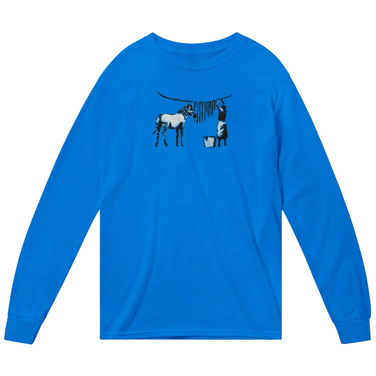 Banksy Zebra Stripes Artwork Long Sleeve Shirt