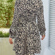 Leopard V-Neck Flounce Sleeve Dress