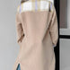 Slit Plaid Button Down Long Sleeve Coat