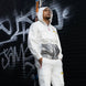 Happy Pockets Windbreaker Zip-Up Jacket (White)