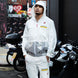 Happy Pockets Windbreaker Zip-Up Jacket (White)