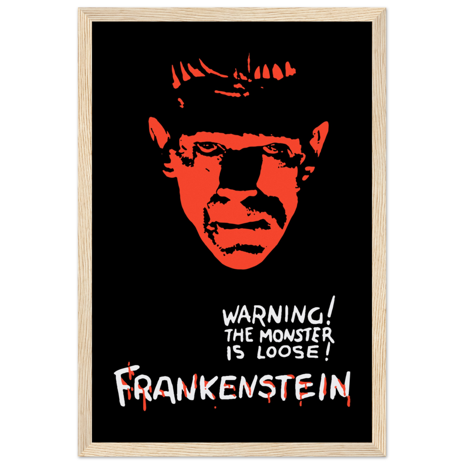 Frankenstein 30s Sci-Fi Horror Movie Poster