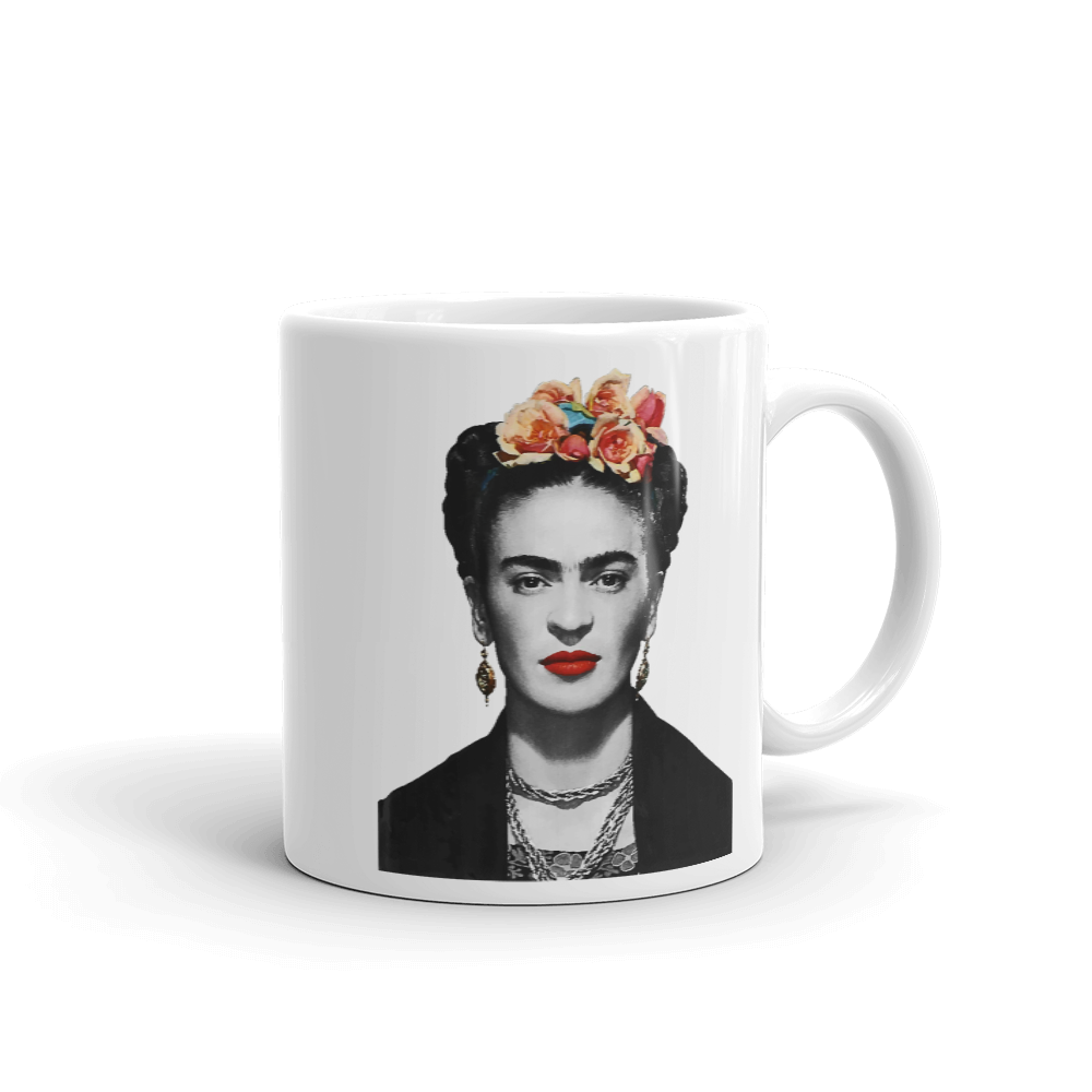 Frida Kahlo With Flowers Poster Artwork Mug