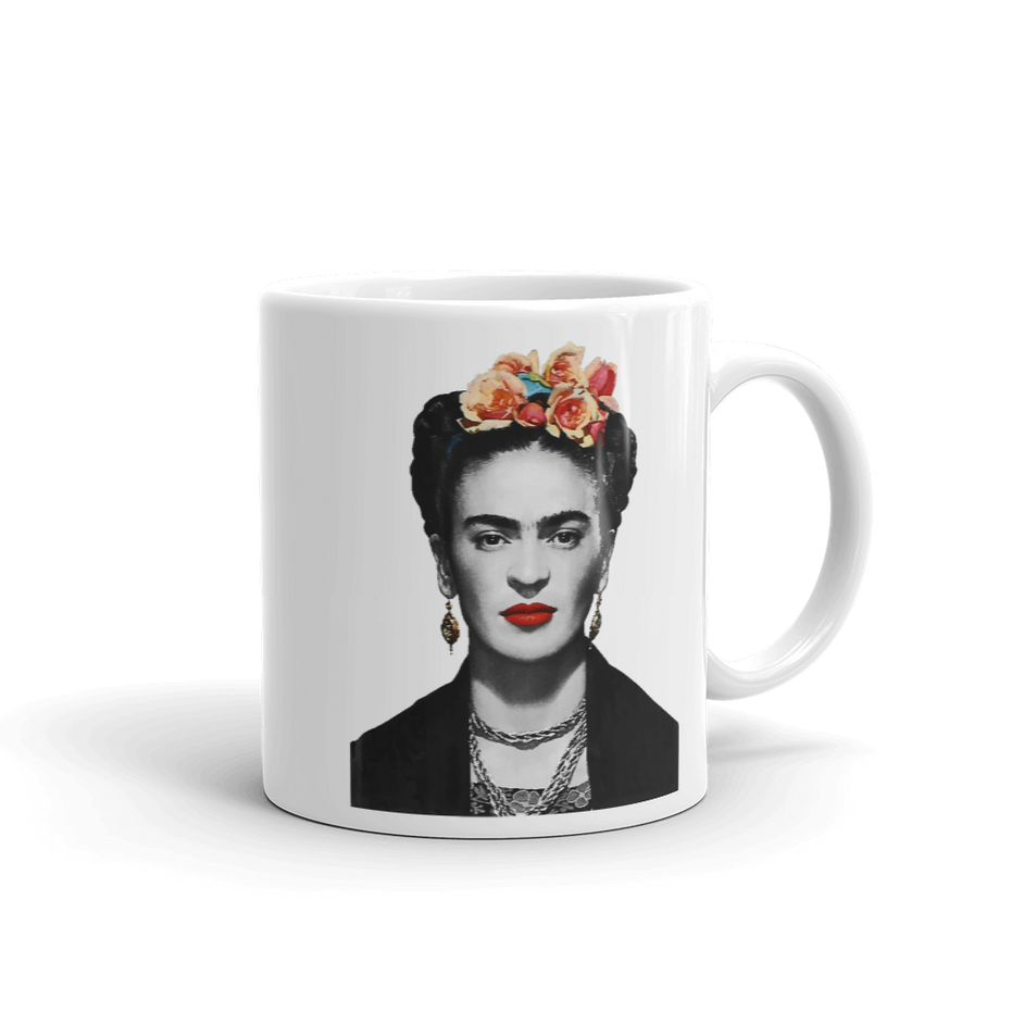 Frida Kahlo With Flowers Poster Artwork Mug