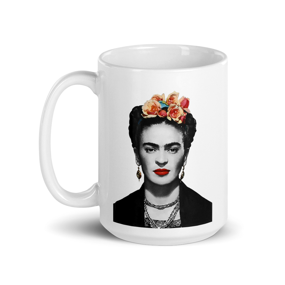 Frida Kahlo With Flowers Poster Artwork Mug