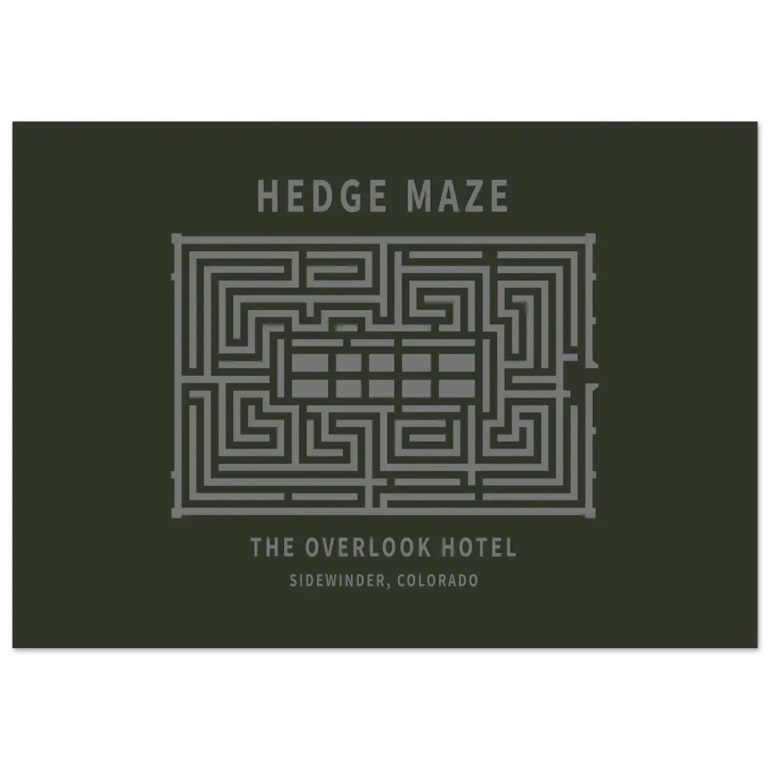 Hedge Maze, the Overlook Hotel the Shining Movie Poster