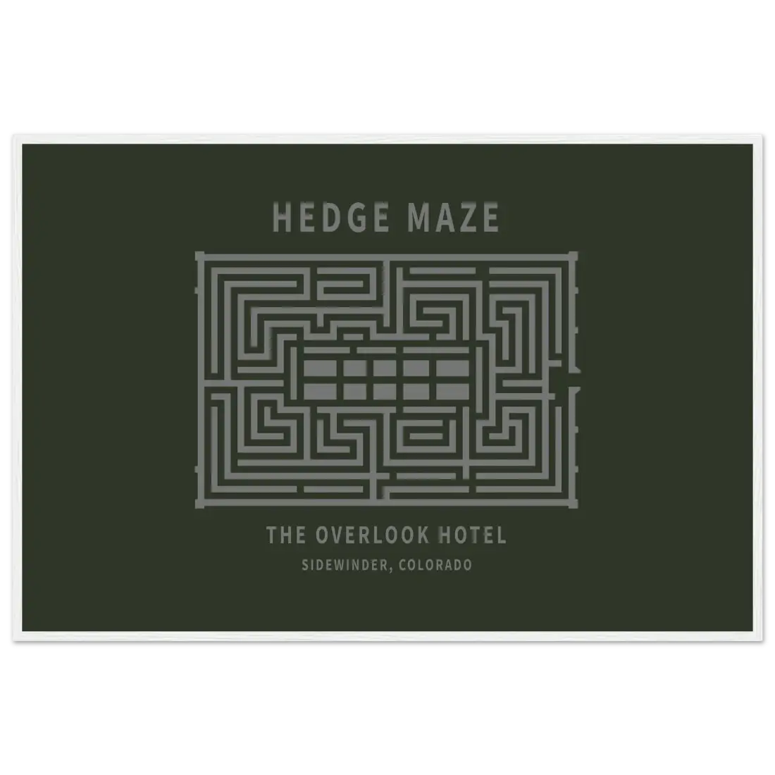 Hedge Maze, the Overlook Hotel the Shining Movie Poster