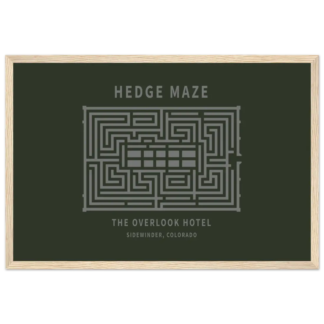 Hedge Maze, the Overlook Hotel the Shining Movie Poster