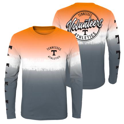 Tennessee Volunteers - NCAA Double Up Tie Dye Youth Long Sleeve