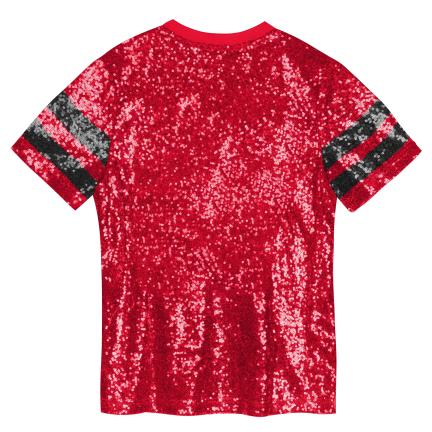 Georgia Bulldogs - NCAA Glam Short Sleeve Sequined T-Shirt