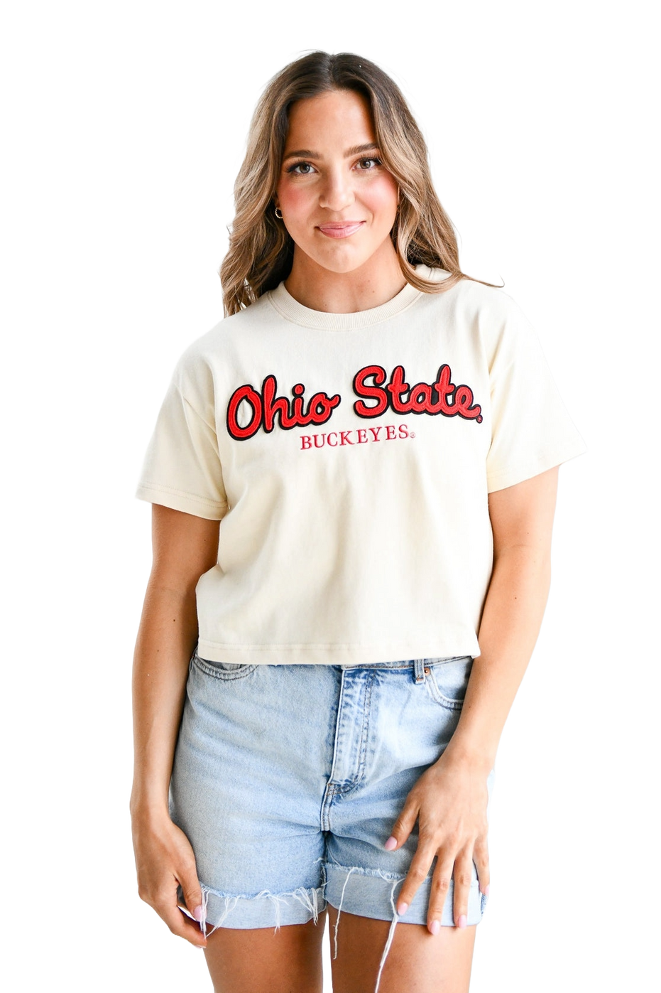 Ohio State Buckeyes - Manhattan Stitch Heavyweight Crop Tee T-Shirt