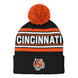 Cincinnati Bengals - NFL Jacquard Youth Cuffed Knit Beanie With Pom
