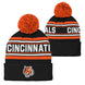 Cincinnati Bengals - NFL Jacquard Youth Cuffed Knit Beanie With Pom