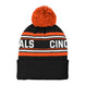 Cincinnati Bengals - NFL Jacquard Youth Cuffed Knit Beanie With Pom