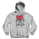 Men Holding Heart Icon, Street Art Hoodie