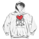 Men Holding Heart Icon, Street Art Hoodie