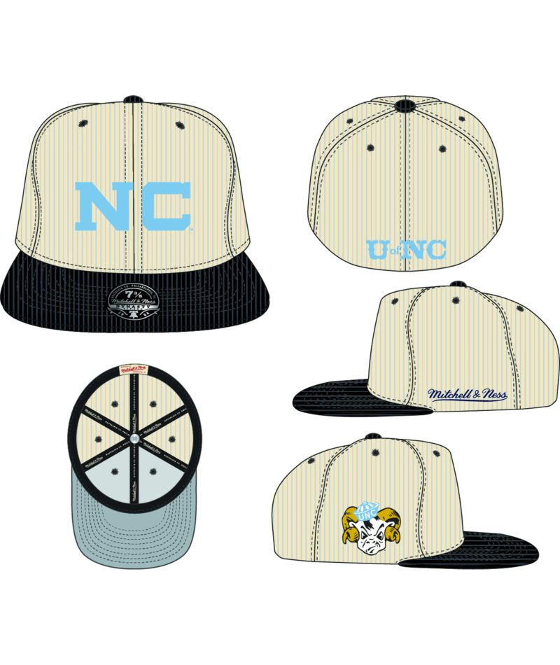 North Carolina Tar Heels  - NCAA 2 Tone Team Cord Fitted Snapback Hat