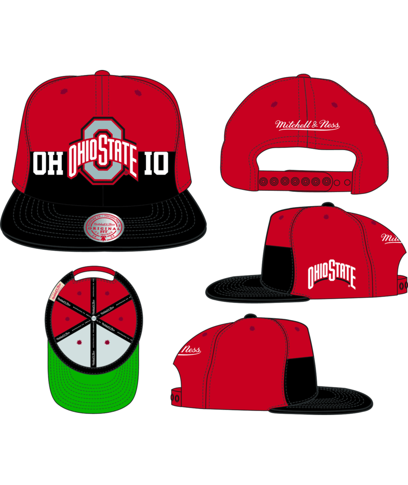 Ohio State Buckeyes - NCAA Half N Half Snapback Hat
