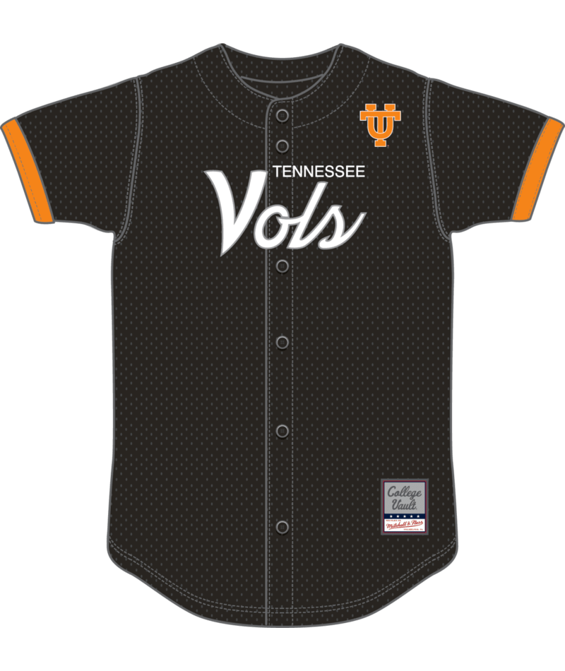 Tennessee Volunteers - NCAA Team Color Head Coach Black Mesh Button Top Jersey