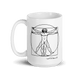 Leonardo Da Vinci, Vitruvian Man Sketch Mug