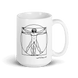 Leonardo Da Vinci, Vitruvian Man Sketch Mug