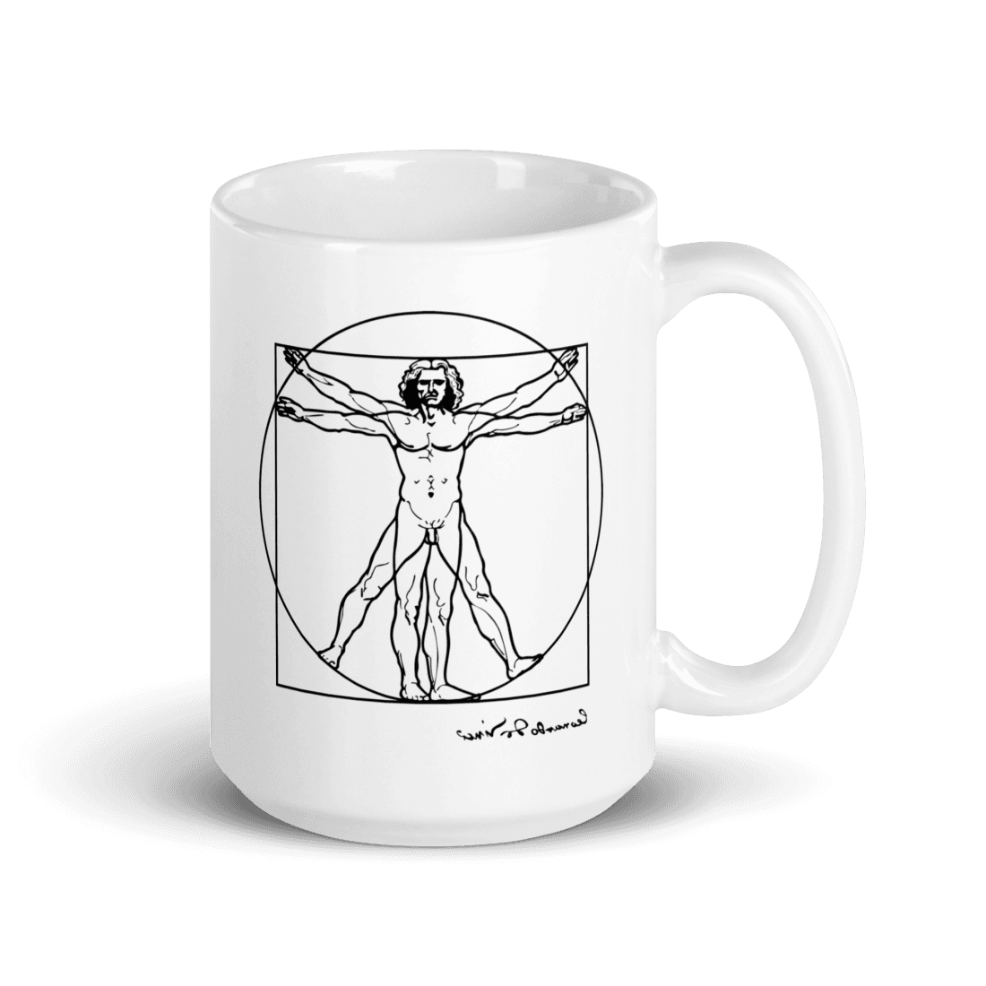 Leonardo Da Vinci, Vitruvian Man Sketch Mug